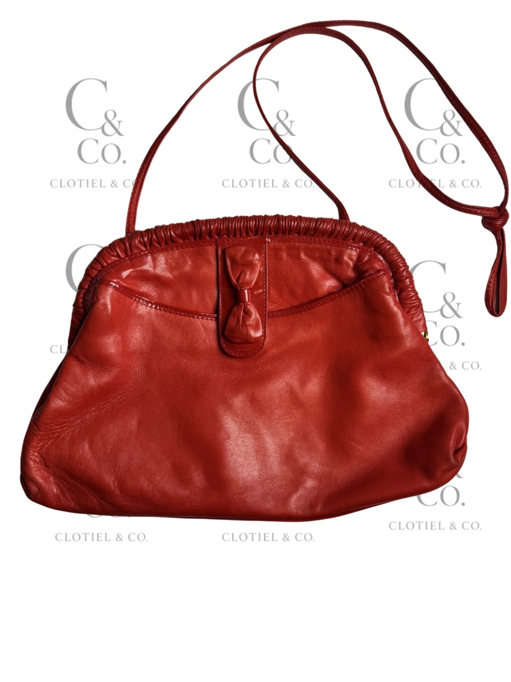 Vintage Desmo Firenze Red Leather Shoulder Bag